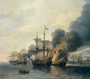 Leghornin taistelussa vuonna 1653 hollantilaiset onnistuivat lyömään Englannin laivaston.